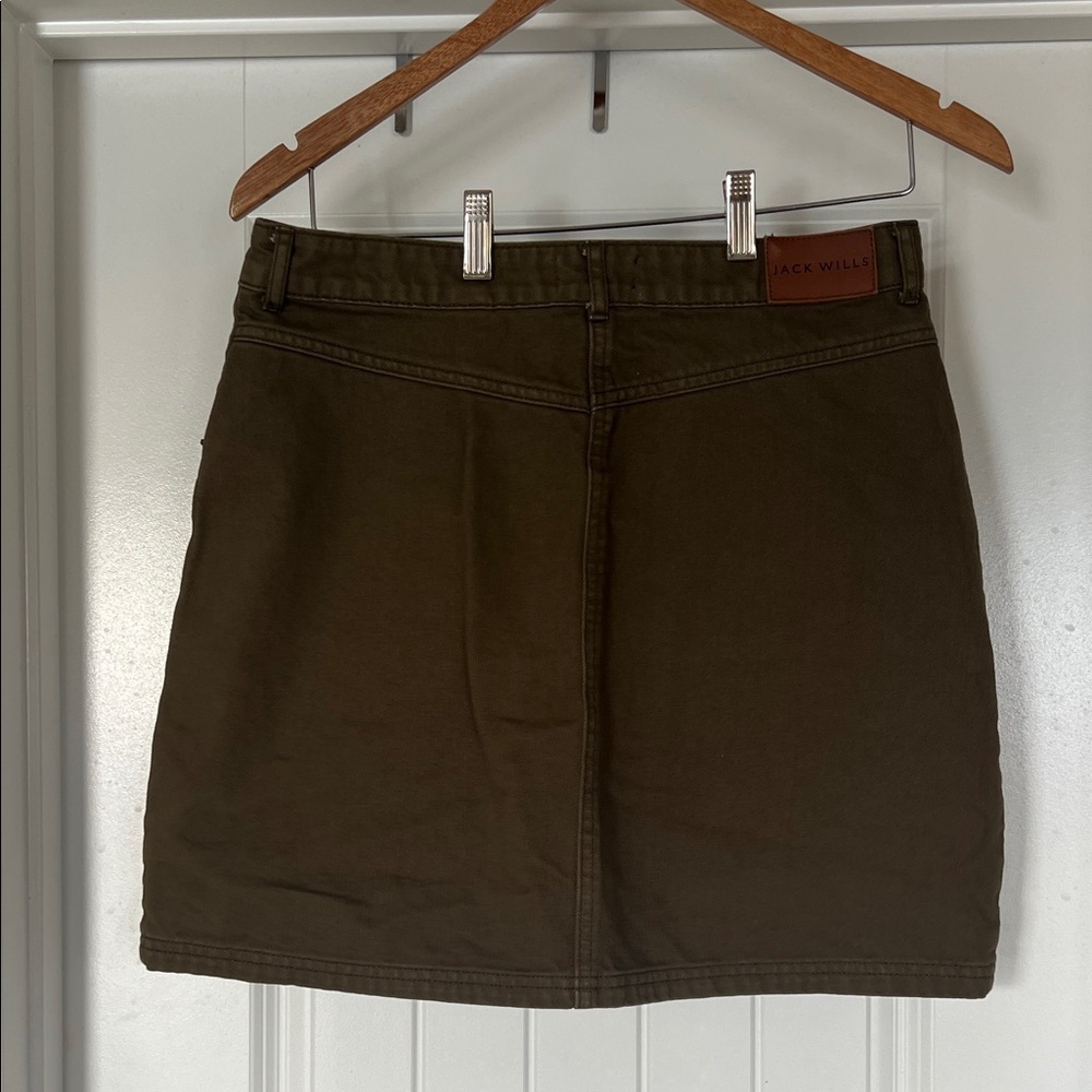 Jack Wills Utility Mini Skirt – Olive Green, Size 8 - Picture 3 of 7